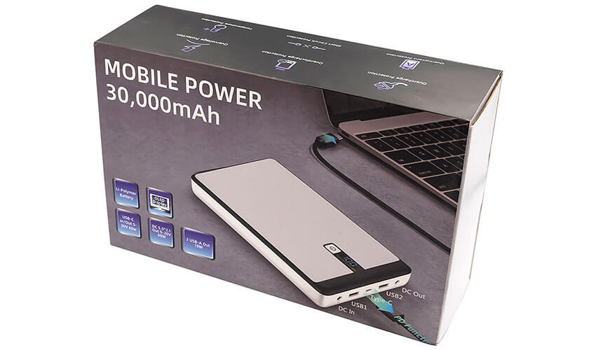 Универсальная мобильная батарея PowerPlant/MS-125P3/30000mAh