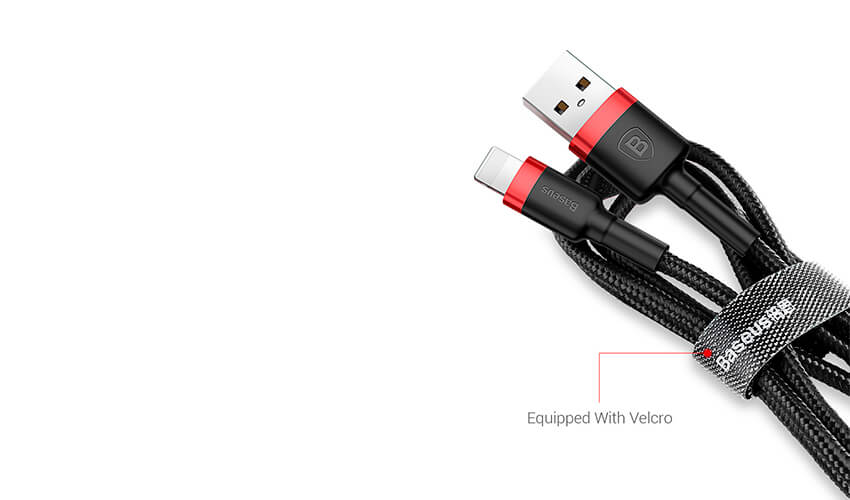 Baseus Cafule USB-A to Lightning 2.0A 3m Black-Gray USB - Черный Кабель