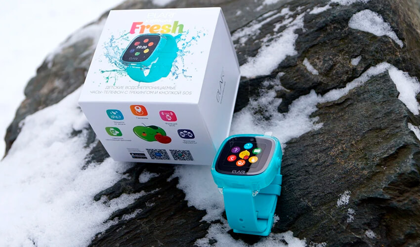 Детские смарт-часы Elari KidPhone Fresh Green с GPS-трекером (KP-F/Green)