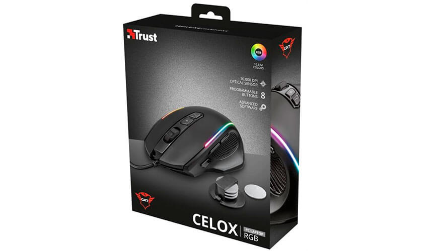 Мышь Trust GXT 165 Celox RGB (23092) Black USB