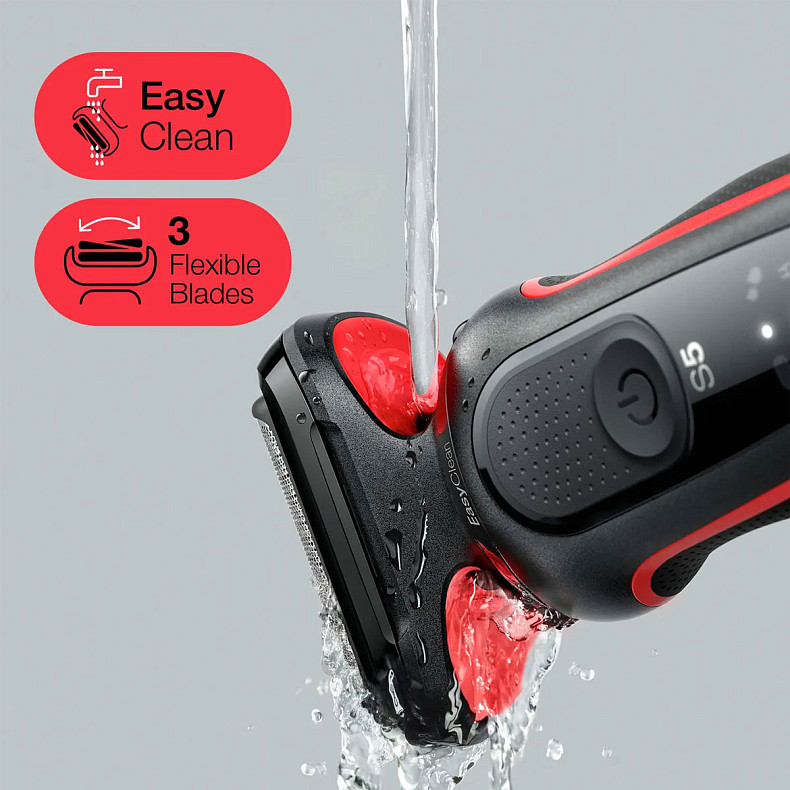 Электробритва Braun Series 5 51-R1000s BLACK/RED