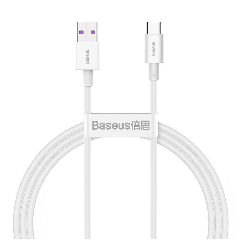 Кабель Baseus Superior Fast Charging USB-USB-C, 2м White (CATYS-A02)