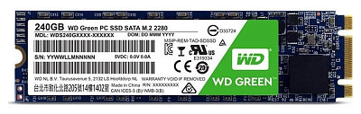 SSD накопитель 240GB WD Green M.2 2280 SATAIII TLC (WDS240G2G0B)