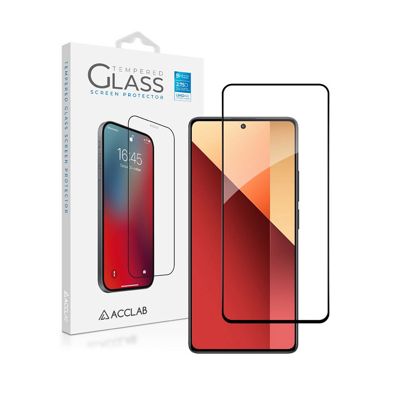 Защитное стекло ACCLAB Full Glue для Xiaomi Redmi Note 13 Pro 4G Black (1283126583780)