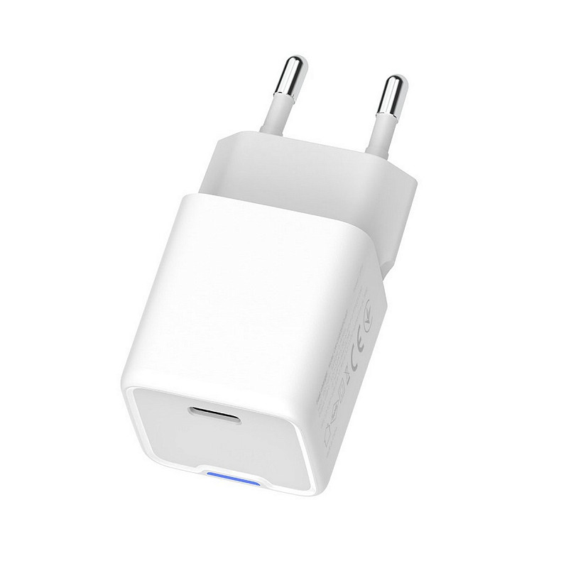 Сетевое зарядное устройство ColorWay GaN Mini 35W PD Port PPS USB-C White (CW-CHS056PD-WT)