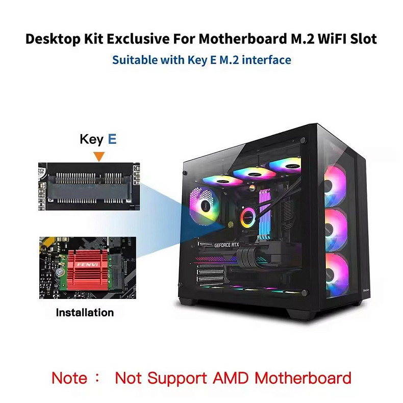 Беспроводной адаптер Fenvi FV-BE200NG Wi-Fi 7, Bluetooth 5.4 Tri-band 2.4G/5G/6GHz