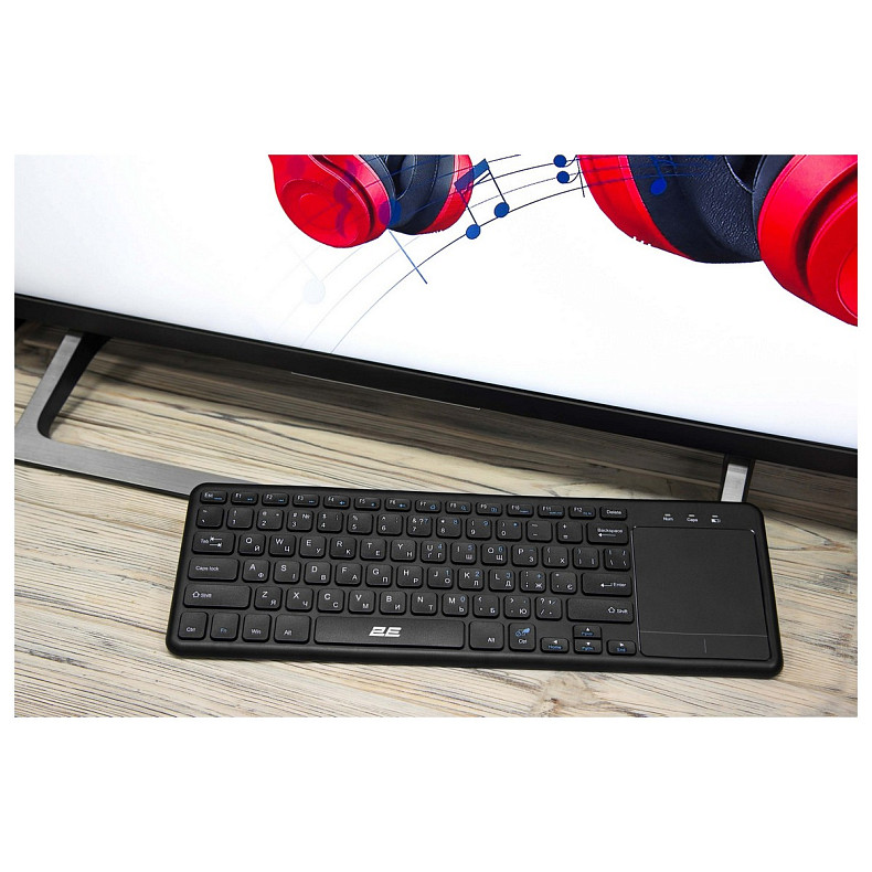 Клавиатура 2E KT100 WL Ukr Black (2E-KT100WB_UA)