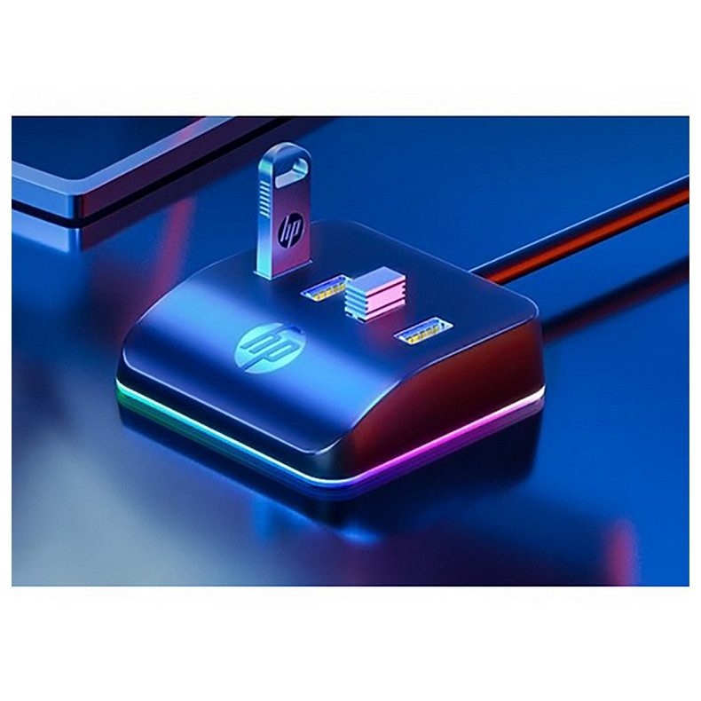 Хаб HP USB 3.0 -> 4xUSB 3.0 RGB Black