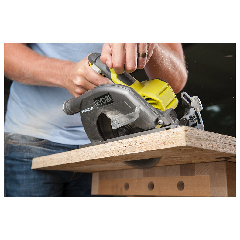 Пила дисковая аккумуляторная Ryobi R18CS7-0 ONE+ бесщеточная 18В