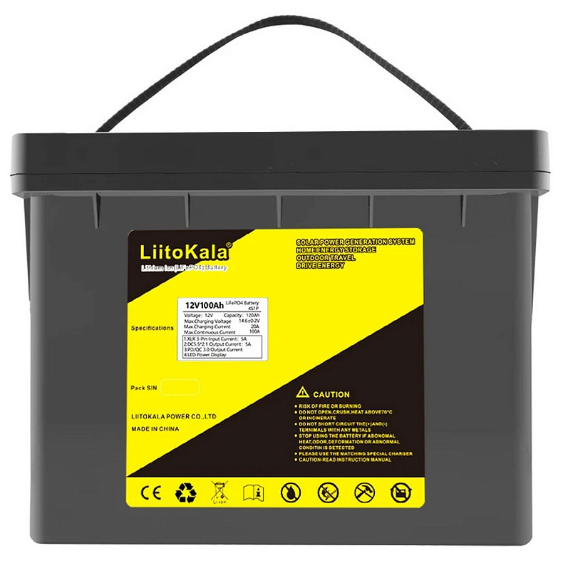 Аккумуляторная батарея LiitoKala LiFePO4 DC-12V100Ah