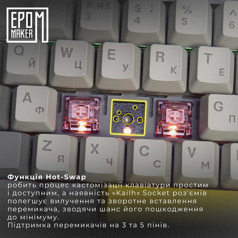 Клавіатура EPOMAKER Shadow-X Flamingo Black (SHX-B-F)
