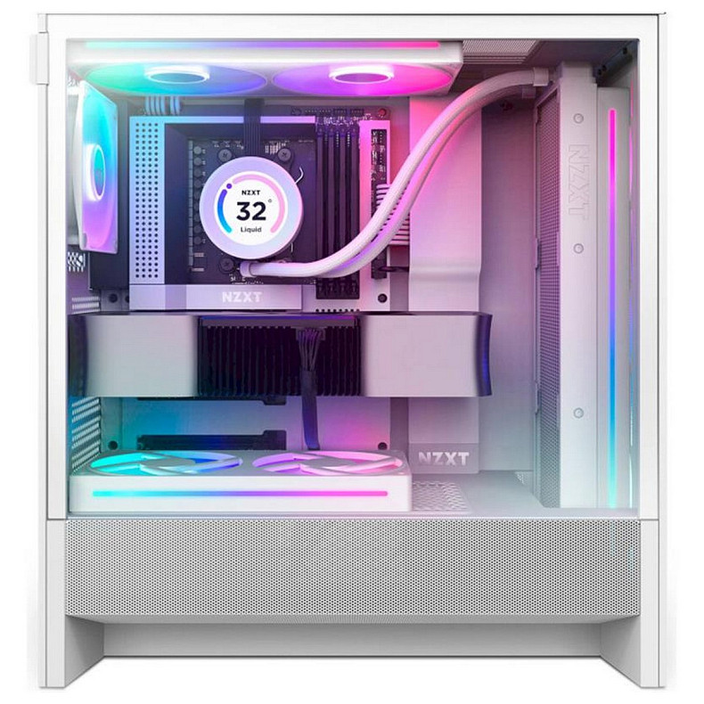Корпус NZXT H5 Flow RGB White (CC-H52FW-R1) без БП