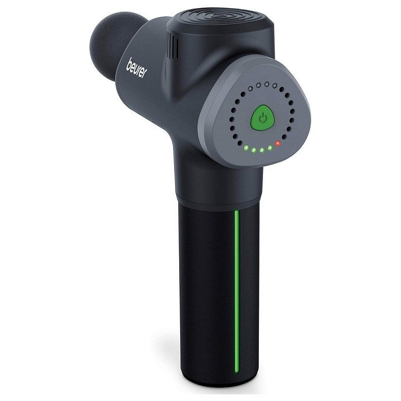 Масажер Beurer для тіла, літій-іонний акум., фасціальний, 6 насадок, чорний