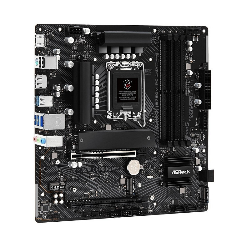 Материнська плата ASRock  B760M PG LIGHTNING s1700 B760 4xDDR5 M.2 HDMI DP mATX