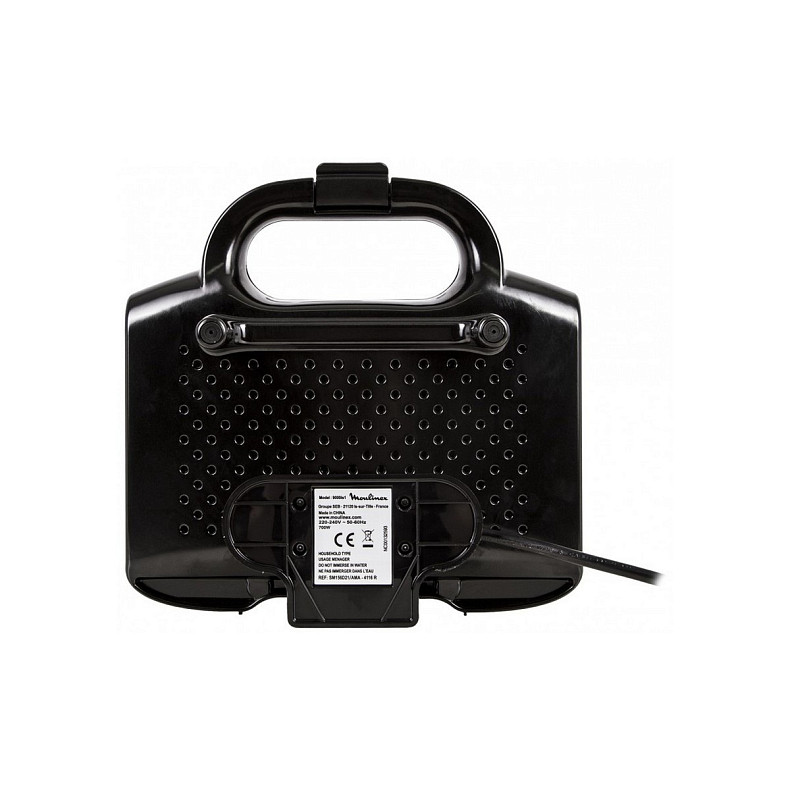 Сэндвичмейкер Moulinex 700Вт, 1 пластина-сэндвич, корпус-нержав.сталь/пластик, черный