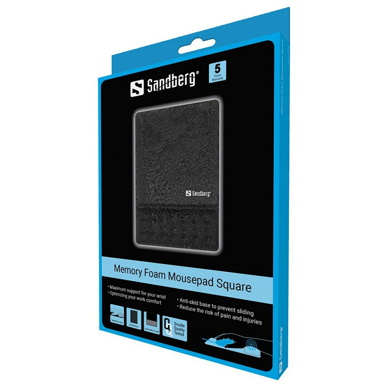 Килимок для мишки Sandberg Memory Foam Mousepad 250х180х2,5мм