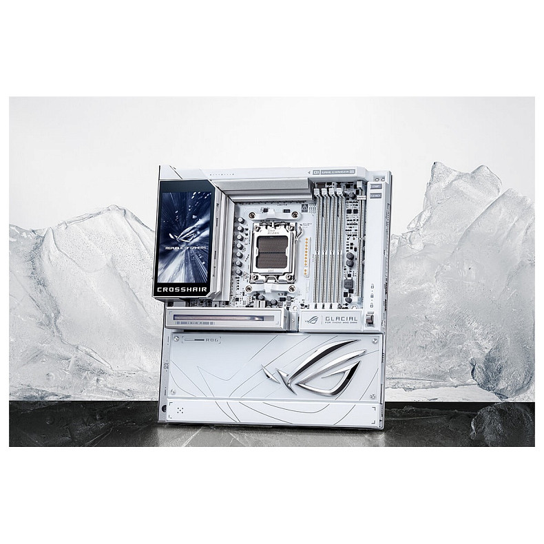 Материнcька плата ASUS ROG CROSSHAIR X870E GLACIAL sAM5 X870E 4xDDR5 M.2 USB Type-C Wi-Fi BT E-ATX б