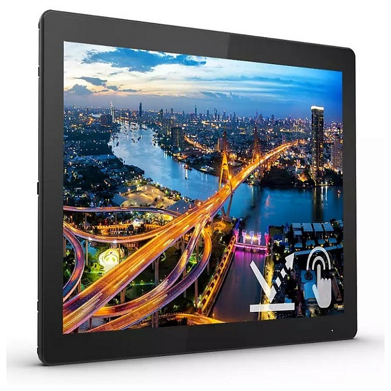 Монитор 17" Philips 172B1TFL, сенсорный (10 касаний), 5:4, 1280x1024, 75Hz, HDMI, DVI-D, DP, USB, черный