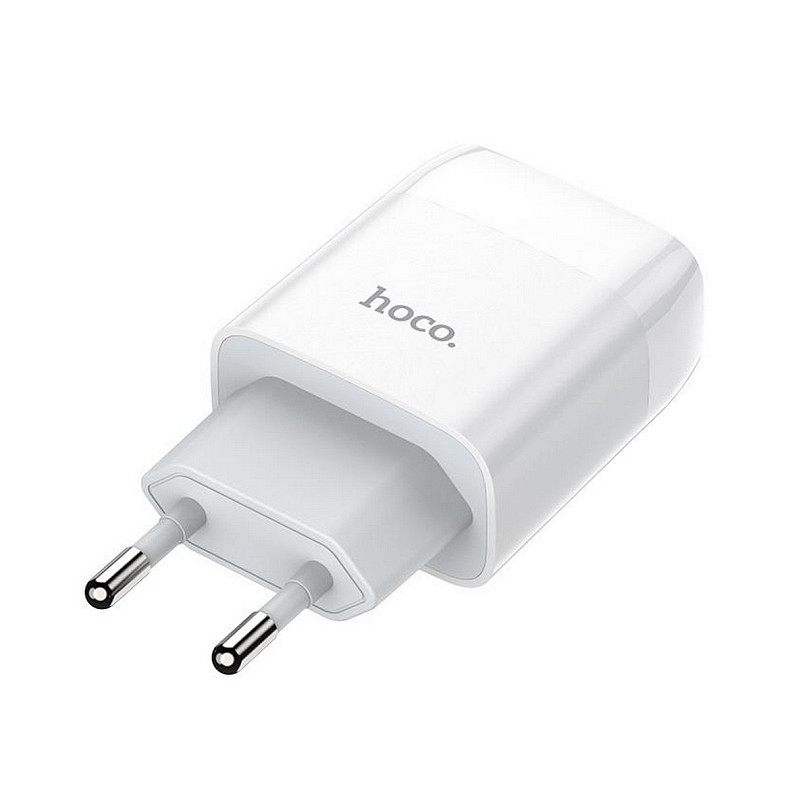 Зарядний пристрій Hoco C72A Glorious (1USB, 2.1А) White (6931474713001) + кабель MicroUSB