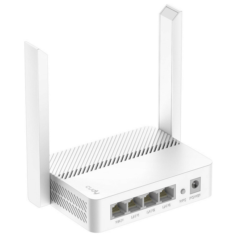 Wi-Fi Роутер Cudy WR300, N300 Wi-Fi Router, 802.11b/g/n,300Mbps, 2.4GHz, 4 ? 10/100Mbps Ports, 2 ?