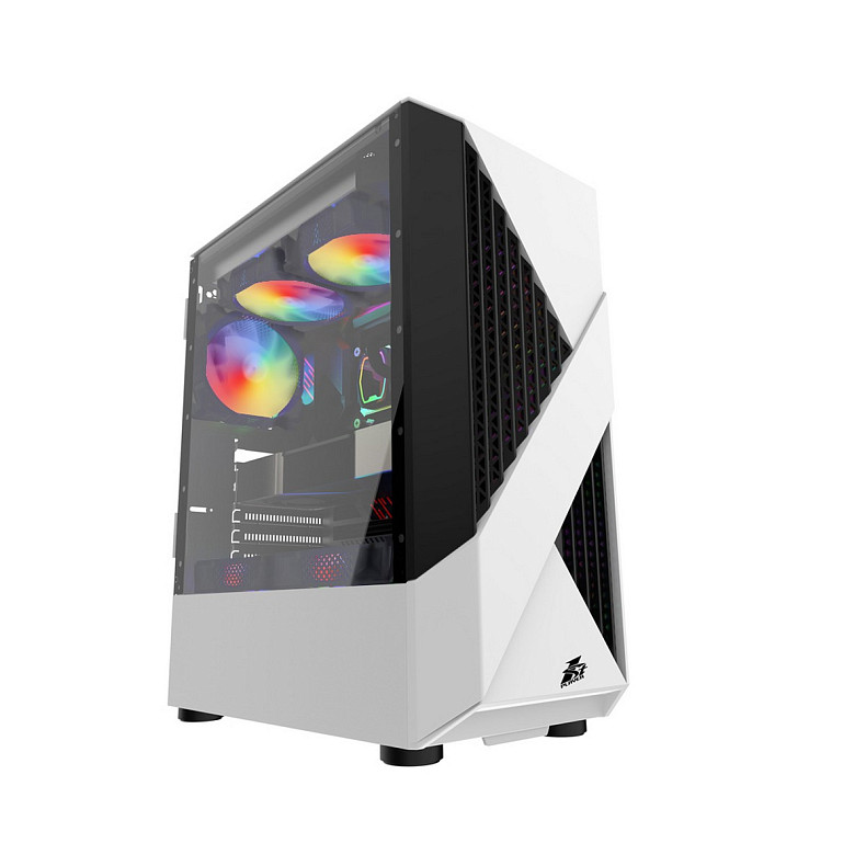 Корпус 1stPlayer F3-A-WH-4F1 White без БП