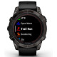 Спортивний годинник GARMIN Fenix 7 Pro Sapphire Solar Carbon Gray DLC Titanium with Black Silicone