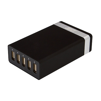 Сетевое з/у JUST Family Quint USB Wall Charger (8A/40W, 5USB) Black - Б/У