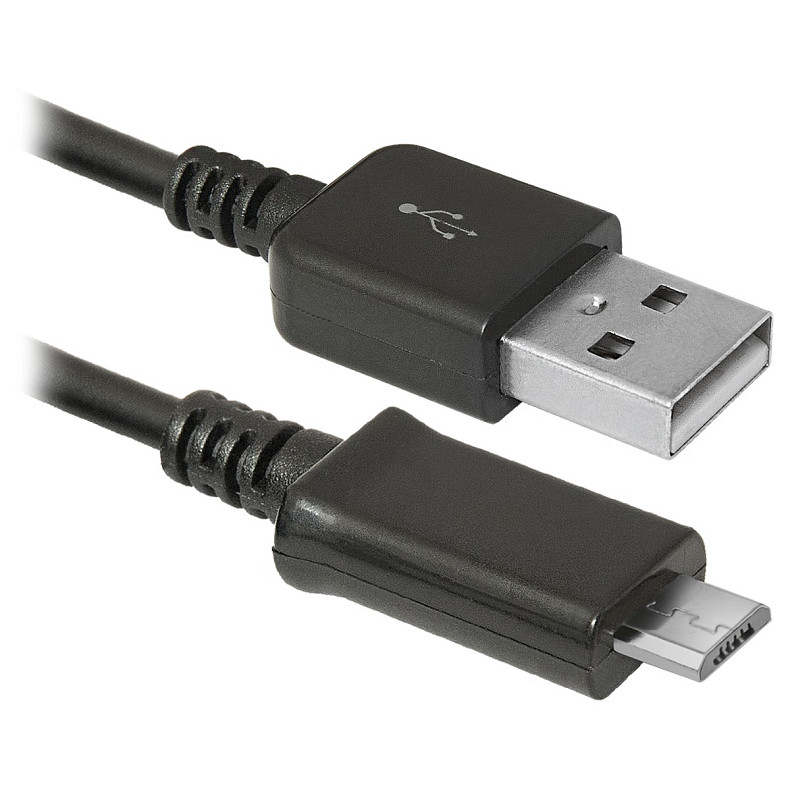 Кабель USB AM-micro BM, 1.0м, черный, USB08-03H Defender