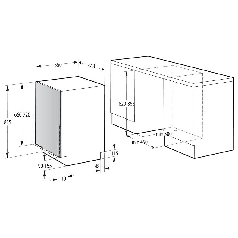 Встраиваемая посудомоечная машина Gorenje GV520E10