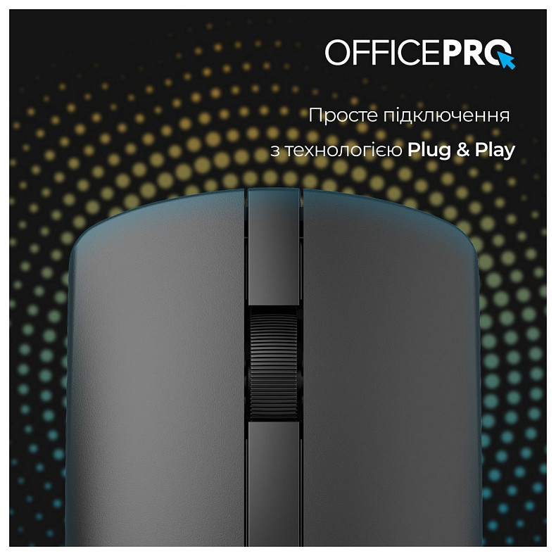 Мышь OfficePro M175B Silent Click Wireless Black