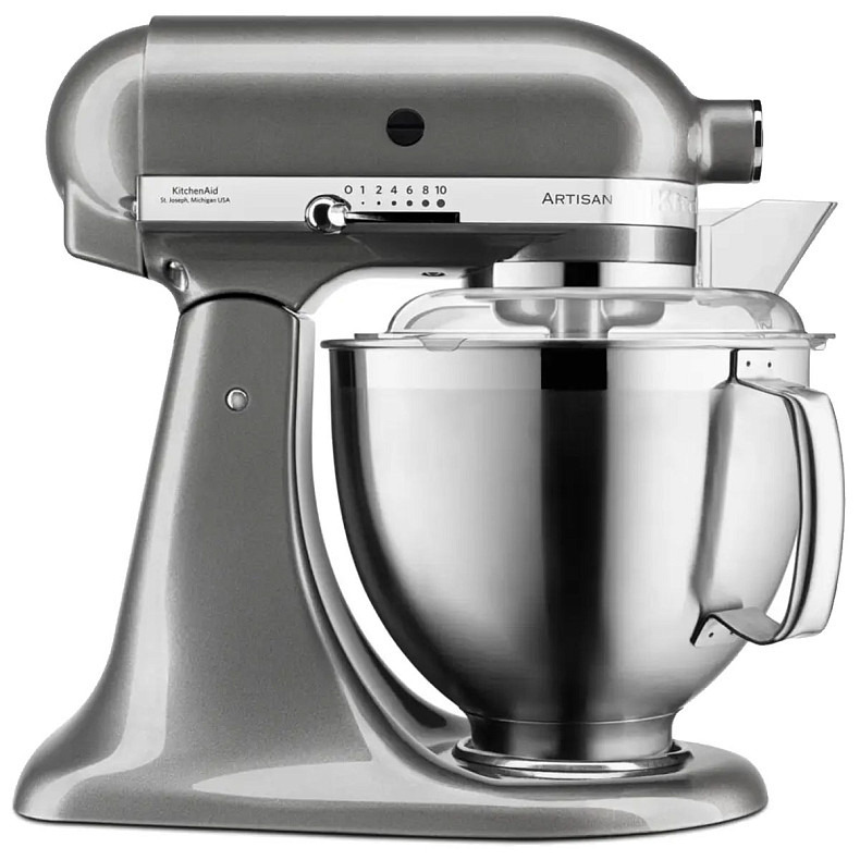 Кухонний комбайн KitchenAid Artisan 4,8 л 5KSM185PSEMS з відкидним блоком срібний медальйон