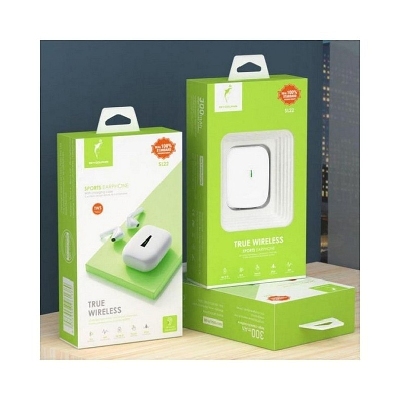 Bluetooh-гарнитура SkyDolphin TWS SL22 White (BTE-000176)