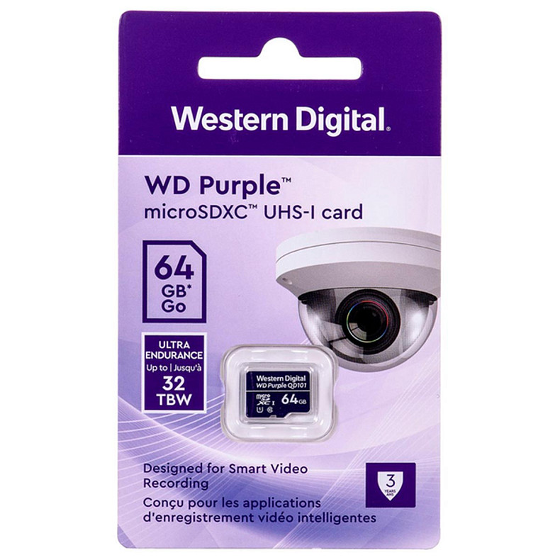 Карта памяти WESTERN DIGITAL MICRO SDXC 64GB UHS-I WDD064G1P0C
