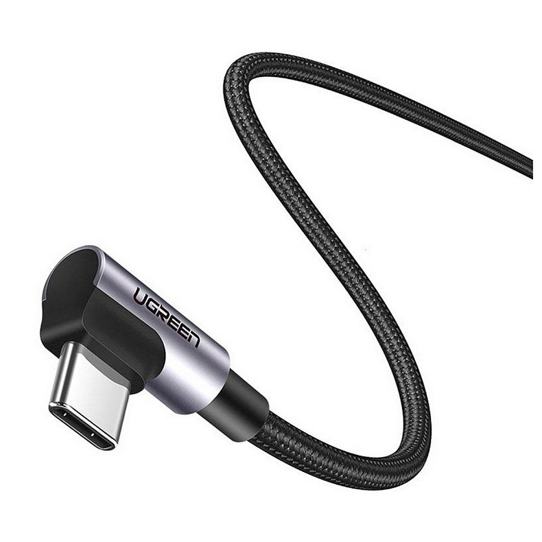 Кабель USB 2.0 Type-C M-M, 1 м, (20V/3A), (60W) Черный, Aluminum Case with Braided US323 UGREEN