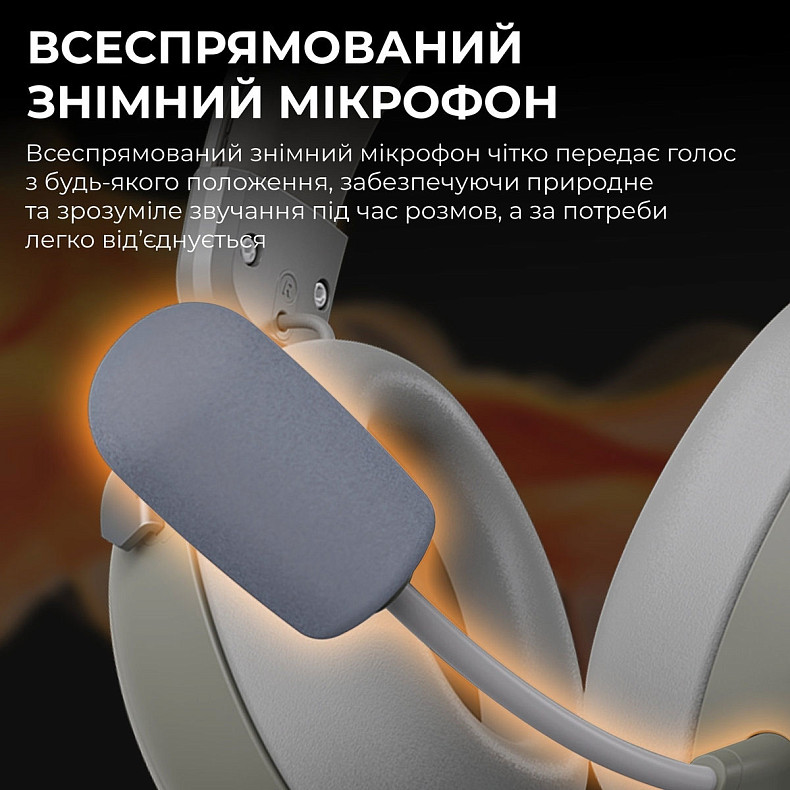 Гарнітура Ajazz AHM08 MAX Gray White (AHM08-MAX-GW)