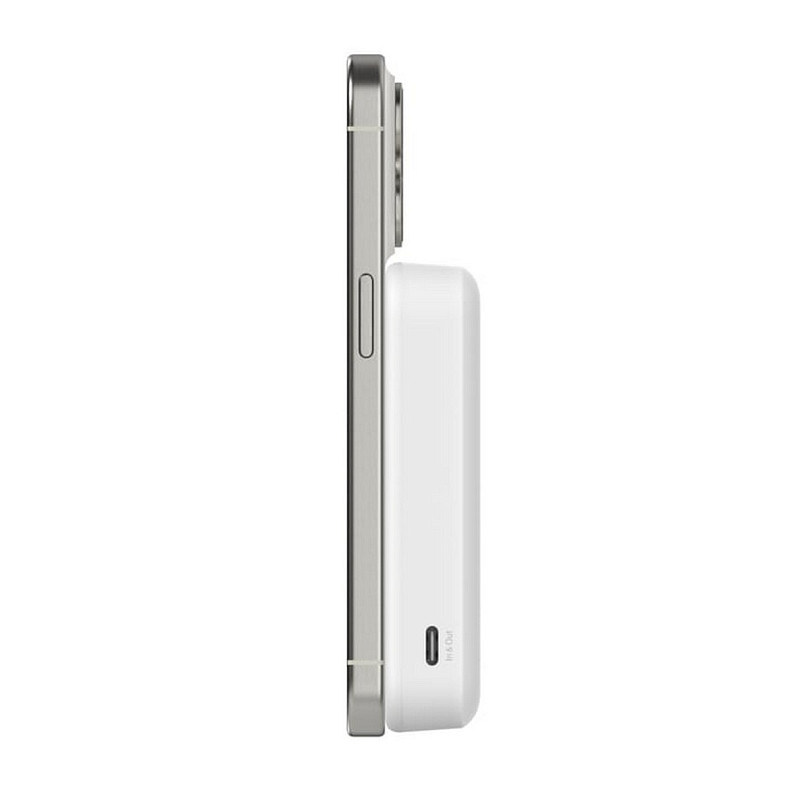 Аккумулятор портативный литий-ионный Power Bank Belkin 8000мА·ч, 15Вт, MagSafe Qi2, белый