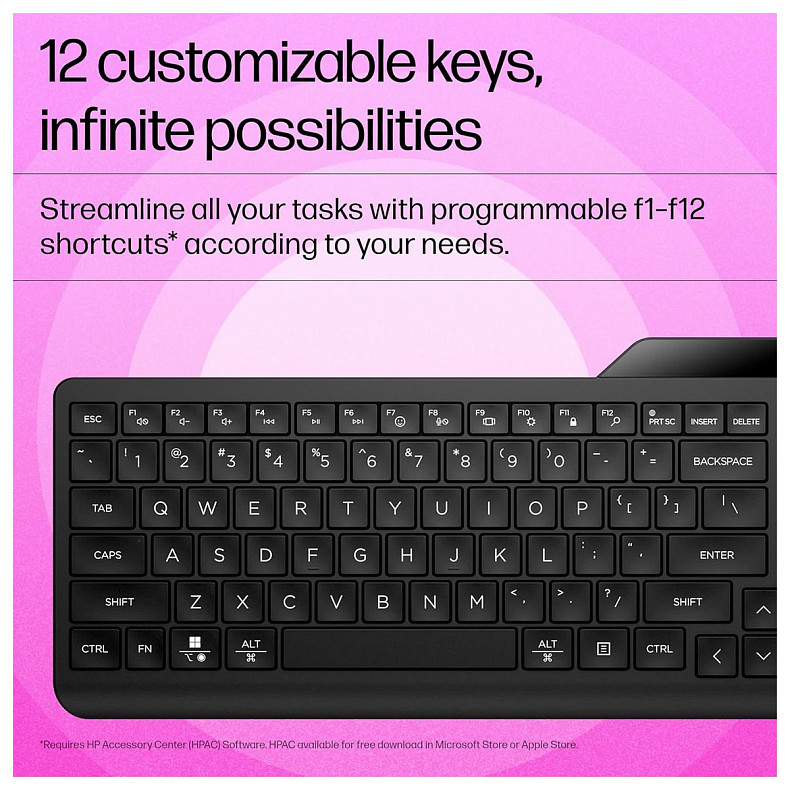 Клавіатура HP 460 Multi-Device key, BT, EN/UK, чорний