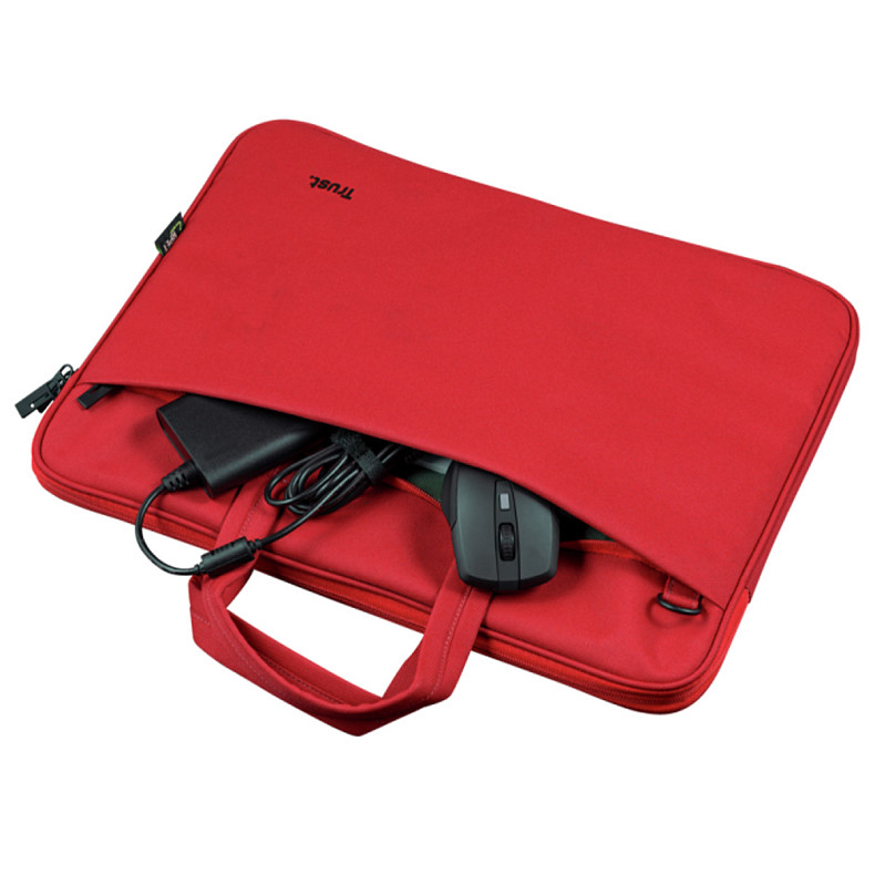 Сумка для ноутбука Trust Bologna Slim Laptop Bag 16 inch Eco - red