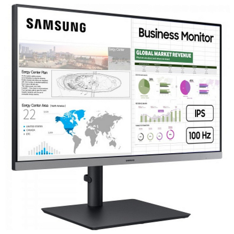 Монітор Samsung 27" S24C430 HDMI, DP, USB, IPS, 100Hz, 4ms