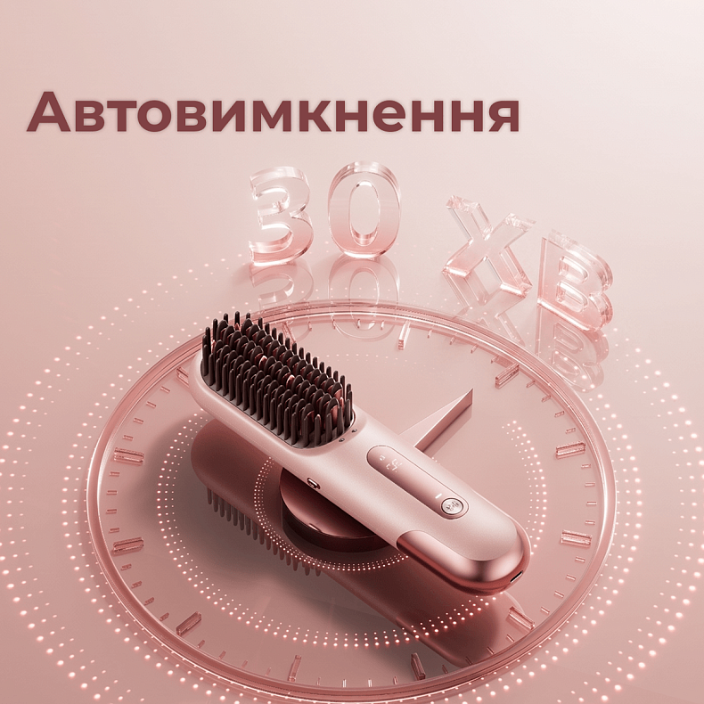Бездротова щітка-випрямляч для волосся з іонізацією Dreame Sleek Cherry Pink (AA02B-CHP)