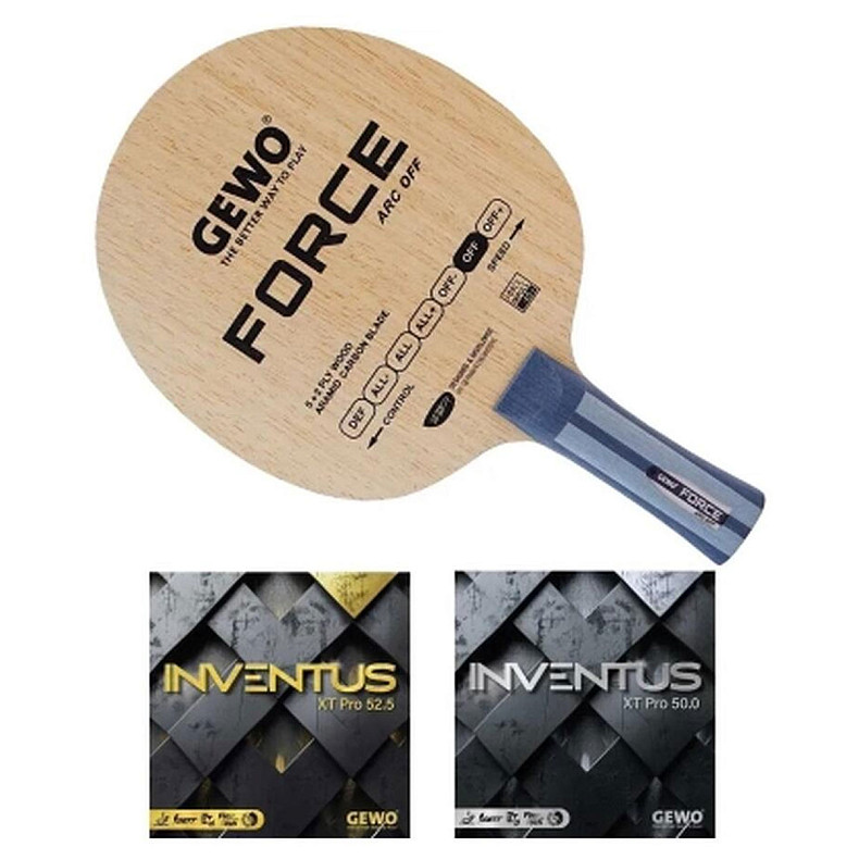 Ракетка для настільного тенісу Gewo Force ARC OFF, Inventus XT Pro 52.5 + 50.0, FL (1163700001)