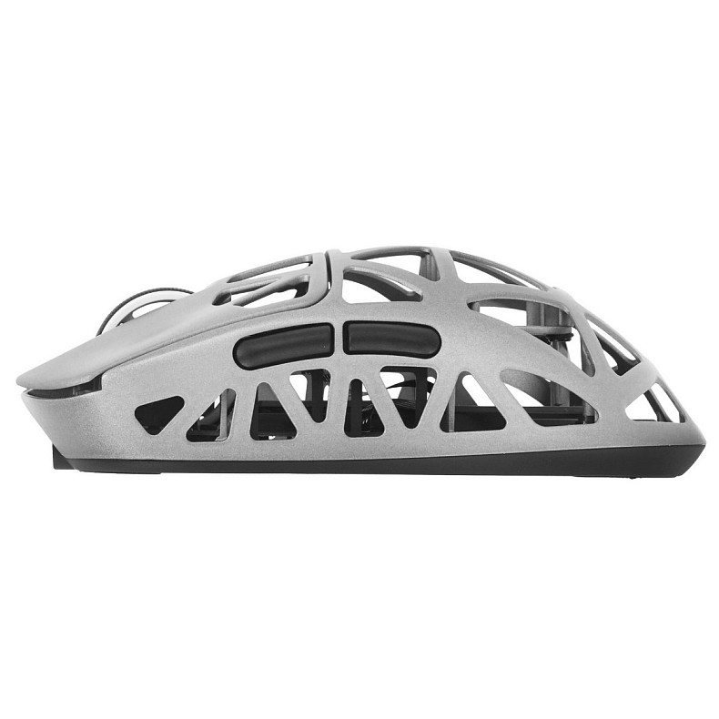 Мишка Attack Shark R2, Wireless/Bluetooth, 42000dpi. (PAW3950), 6кн., Silver gray