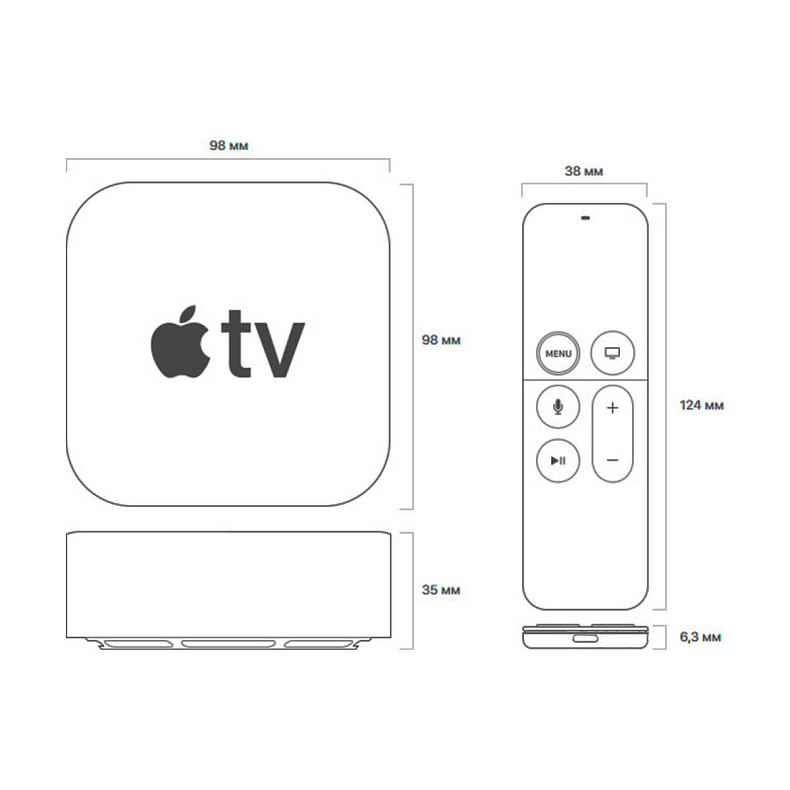 Медіаплеєр APPLE TV 4K (32GB) (MQD22LL/A)