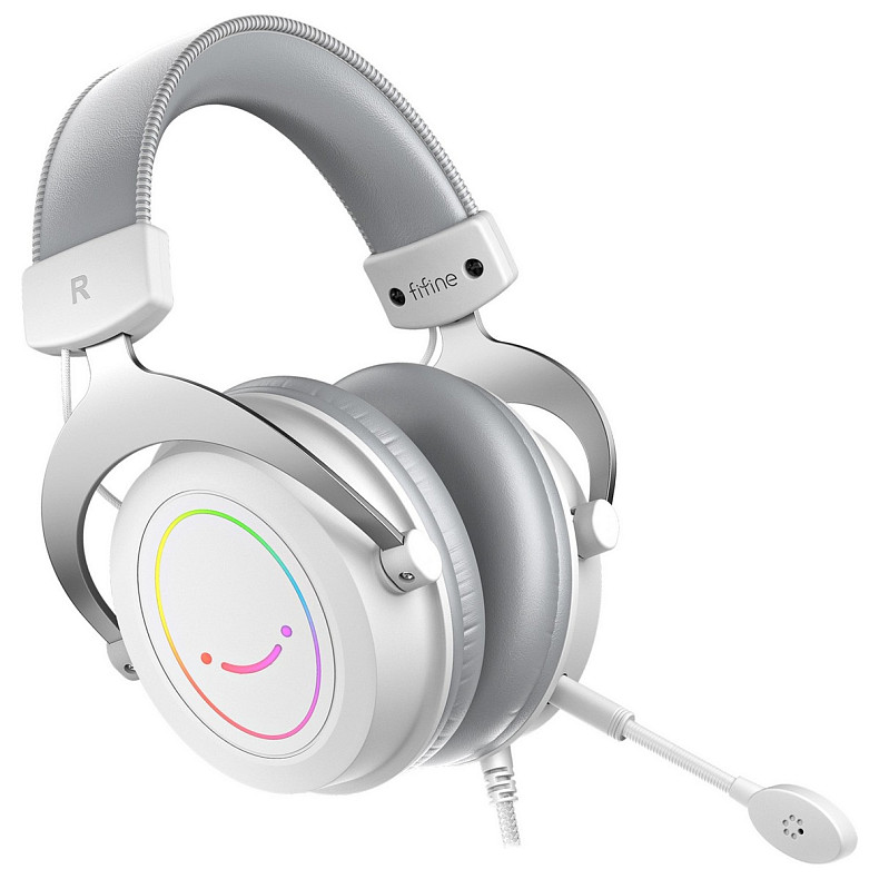 Гарнітура Fifine RGB H3W White