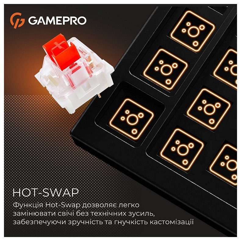 Клавиатура GamePro Genesis Metallic MK144B Outemu Red Swithes USB Black