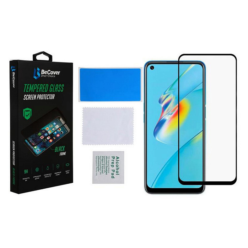 Защитное стекло BeCover для Oppo A54 Black (706655)