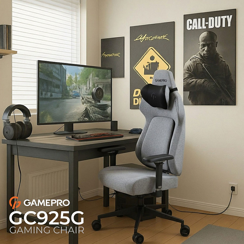 Кресло игровое GamePro GC925G Gray Black