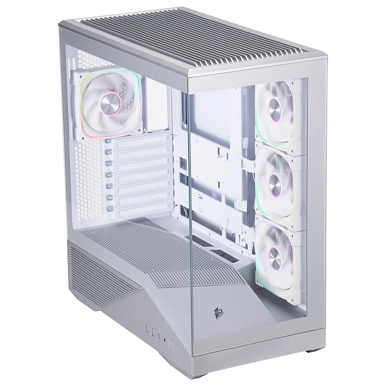 Корпус 1stPlayer GM7-SV-3FN7R-W-1FN7-W Silver