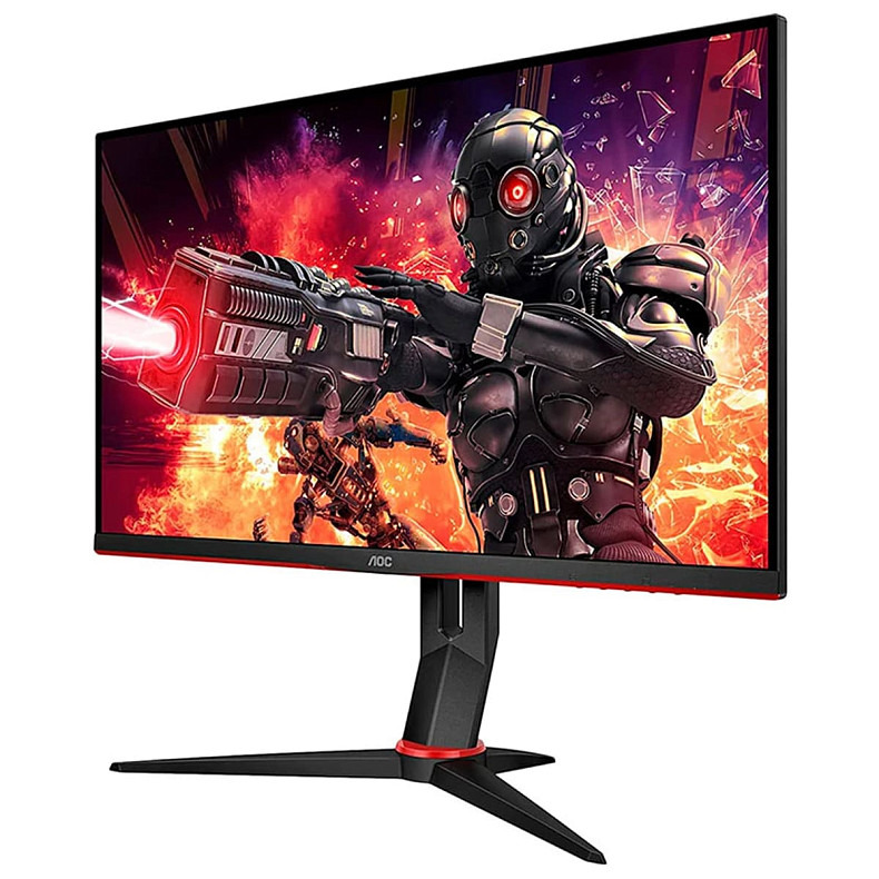 Монитор 23.8" AOC 24G2ZE/BK, IPS, 240Hz, 0.5ms, HDMI, DP, черный с красным