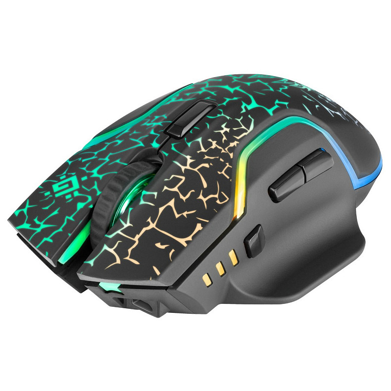 Мишка Defender Oneshot GM-067, бездротова, ігрова, 7 кн, LED 3200 dpi,чорна